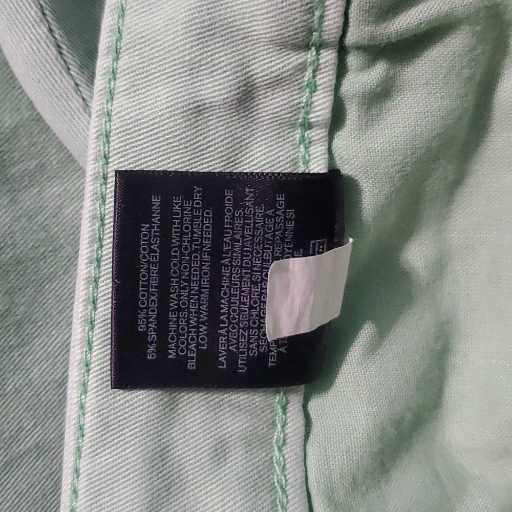 ♥️ EXPRESS ANKLE LEGGINGS JEANS stretch skinny ment green size 8 - Picture 7 of 7
